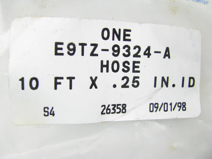NEW - OEM Ford E9TZ-9324-A Bulk Fuel Line Hose - 1/4'' ID X 10' LONG SAE J30R2