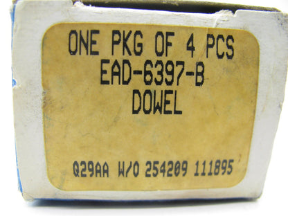(4) NEW - OEM Ford EAD-6397-B Block To Flywheel Housing Dowel 302. 400, 429, 460