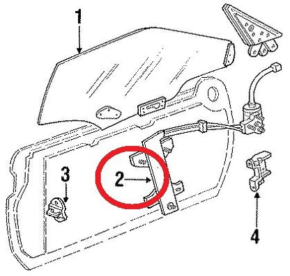 NEW GENUINE - Right Passengers Side MANUAL Window Regulator 1989-1992 Ford Probe