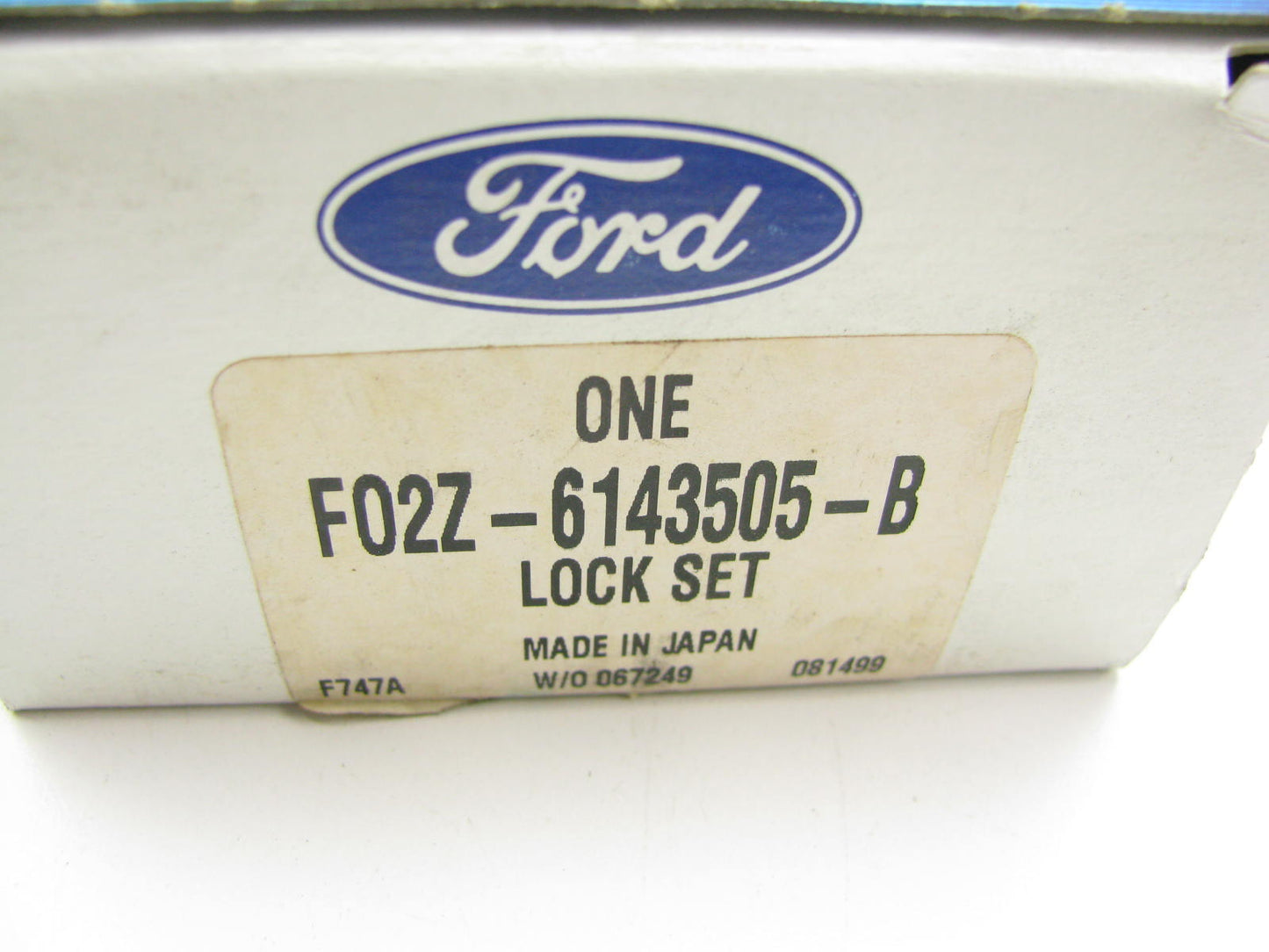 NOS Trunk Lid Key & Lock Set 1989-1992 Ford Probe OEM Ford F02Z-6143505-B