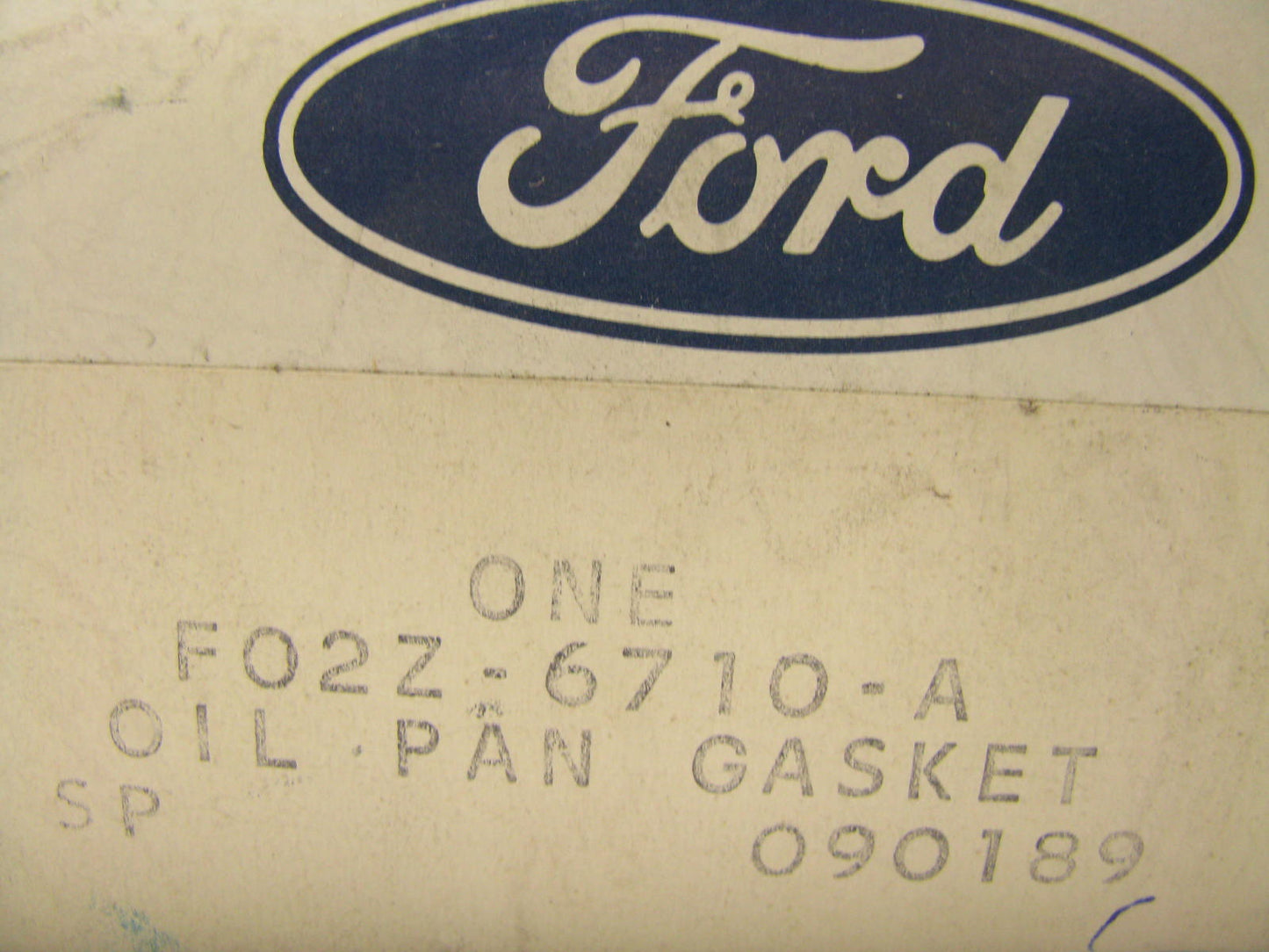 NEW - OEM Ford F02Z-6710-A Engine Oil Pan Gasket 1990-1992 Probe 3.0L