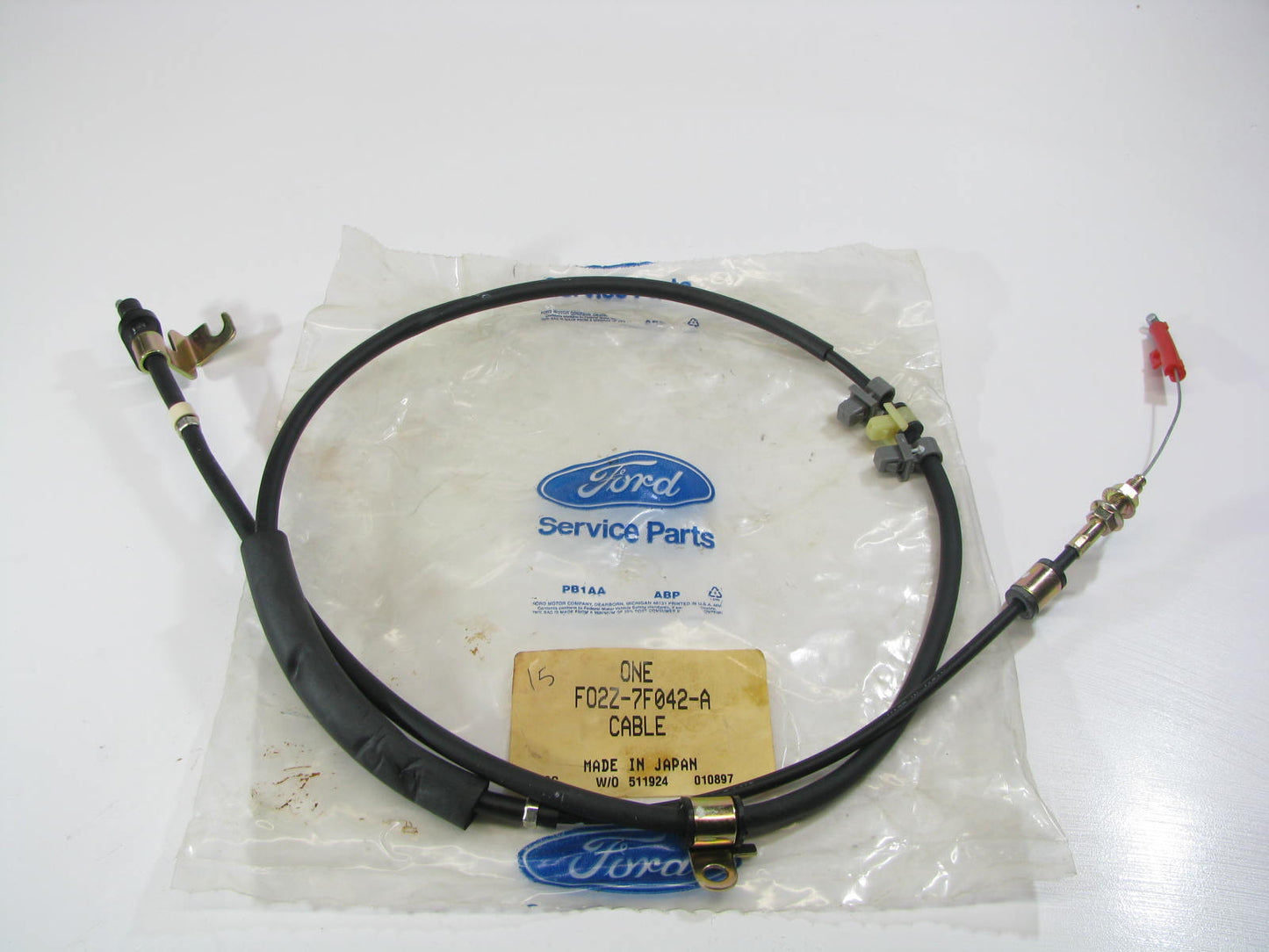 NEW - OEM Ford F02Z-7F042-A Transmission Throttle Valve Cable 1990-92 Probe 4EAT