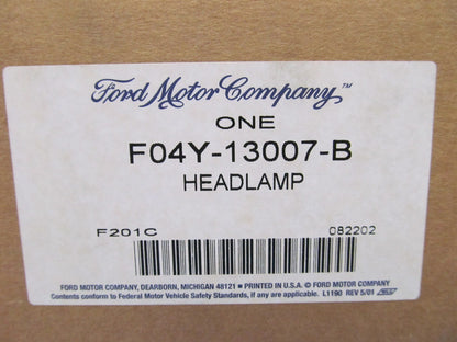 NEW OEM Ford Left Driver Headlight Headlamp For 89-91 Mercury Sable F04Y-13007-B