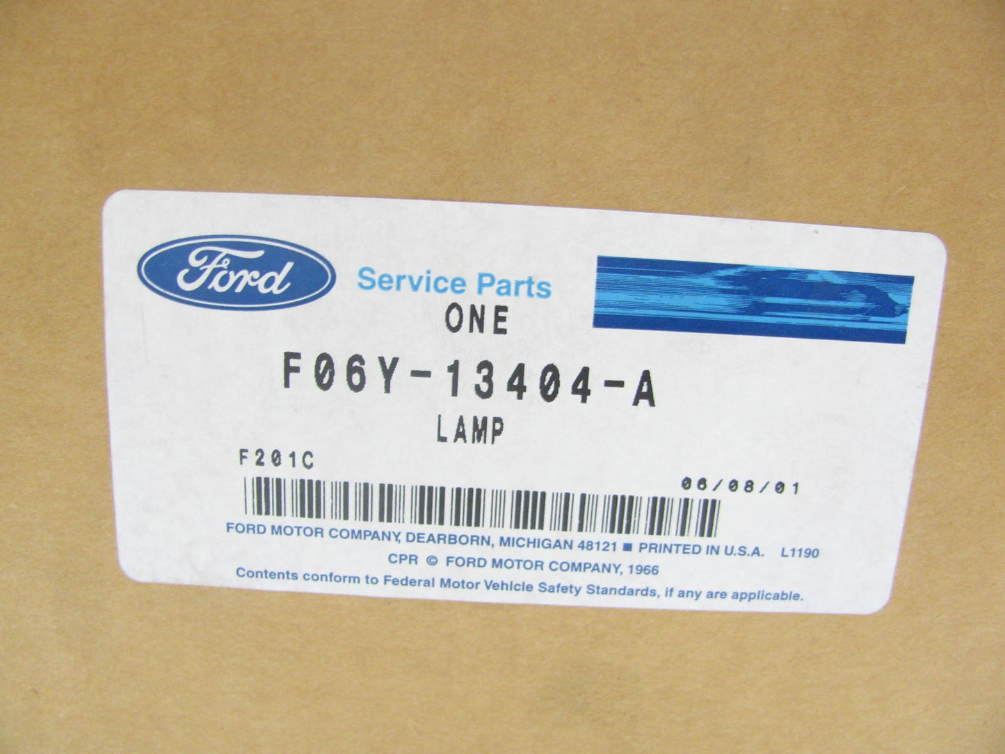 OEM Ford F06Y-13404-A Tail Lamp Light Right Passenger 88-94 Mercury Topaz 2-DOOR