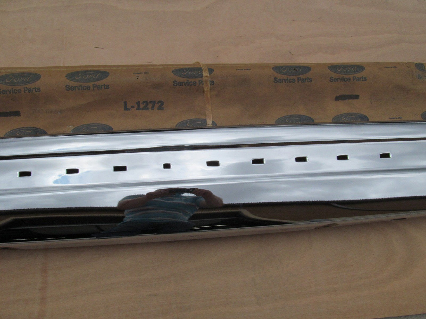 NEW GENUINE OEM Ford F0AZ-17906-A Chrome Rear Bumper 1988-91 LTD Crown Victoria