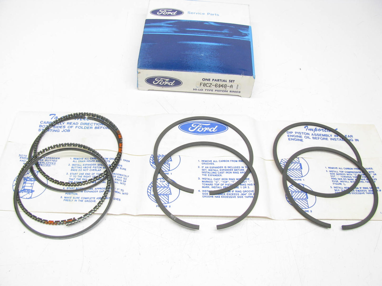 Genuine OEM 1987-1996 Ford 1.9L STANDARD Piston Rings - DOES TWO PISTONS ONLY