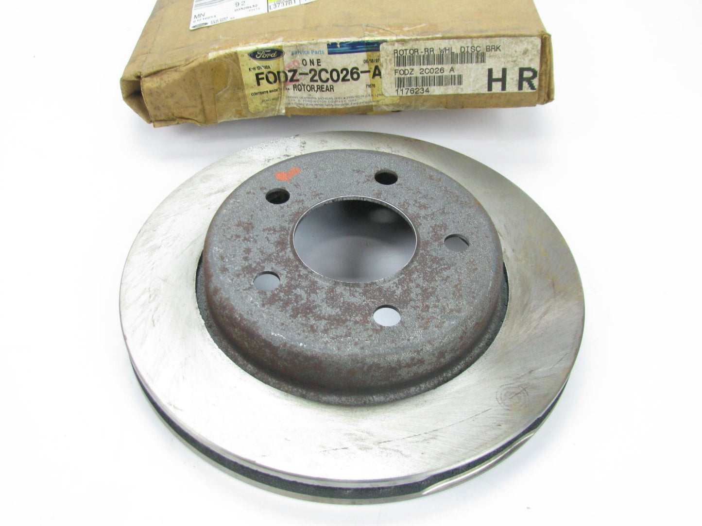 (1) NEW GENUINE OEM Ford REAR Disc Brake Rotor F0DZ-2C026-A