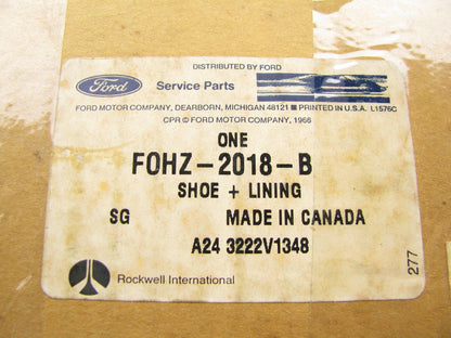 NEW OEM Ford F0HZ-2018-B Drum Brake Shoe Replaces SR5024514QR 16.5''x6'' 4514QR