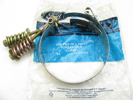 (2) NEW - OEM Ford F0HZ-6K786-H Air Cooler Clamp 1989-1998 3306C