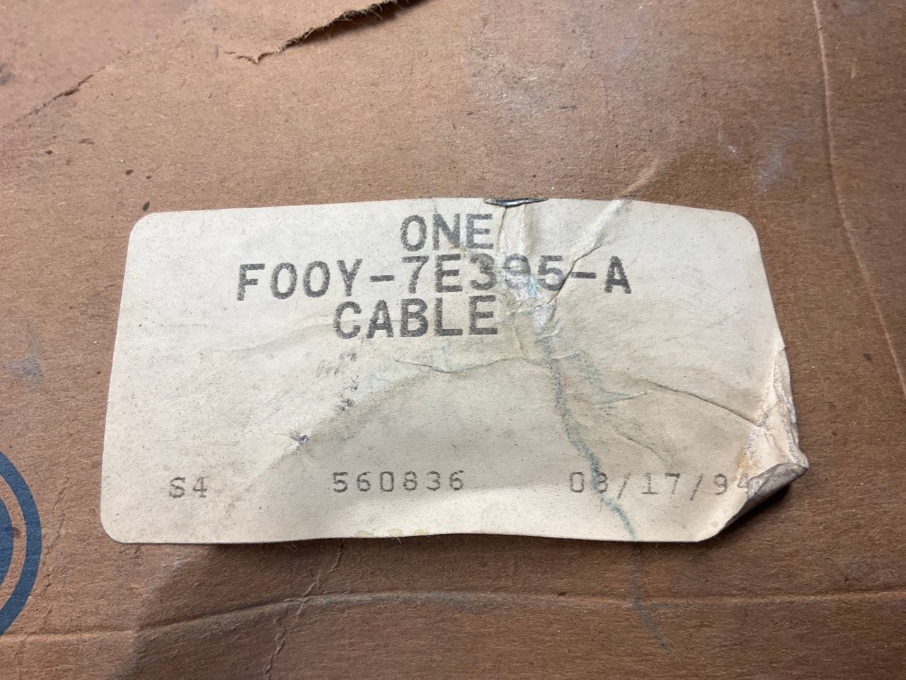 NOS - OEM Ford F0OY-7E395-A Column Shift Cable 1990 Lincoln Continental AXOD