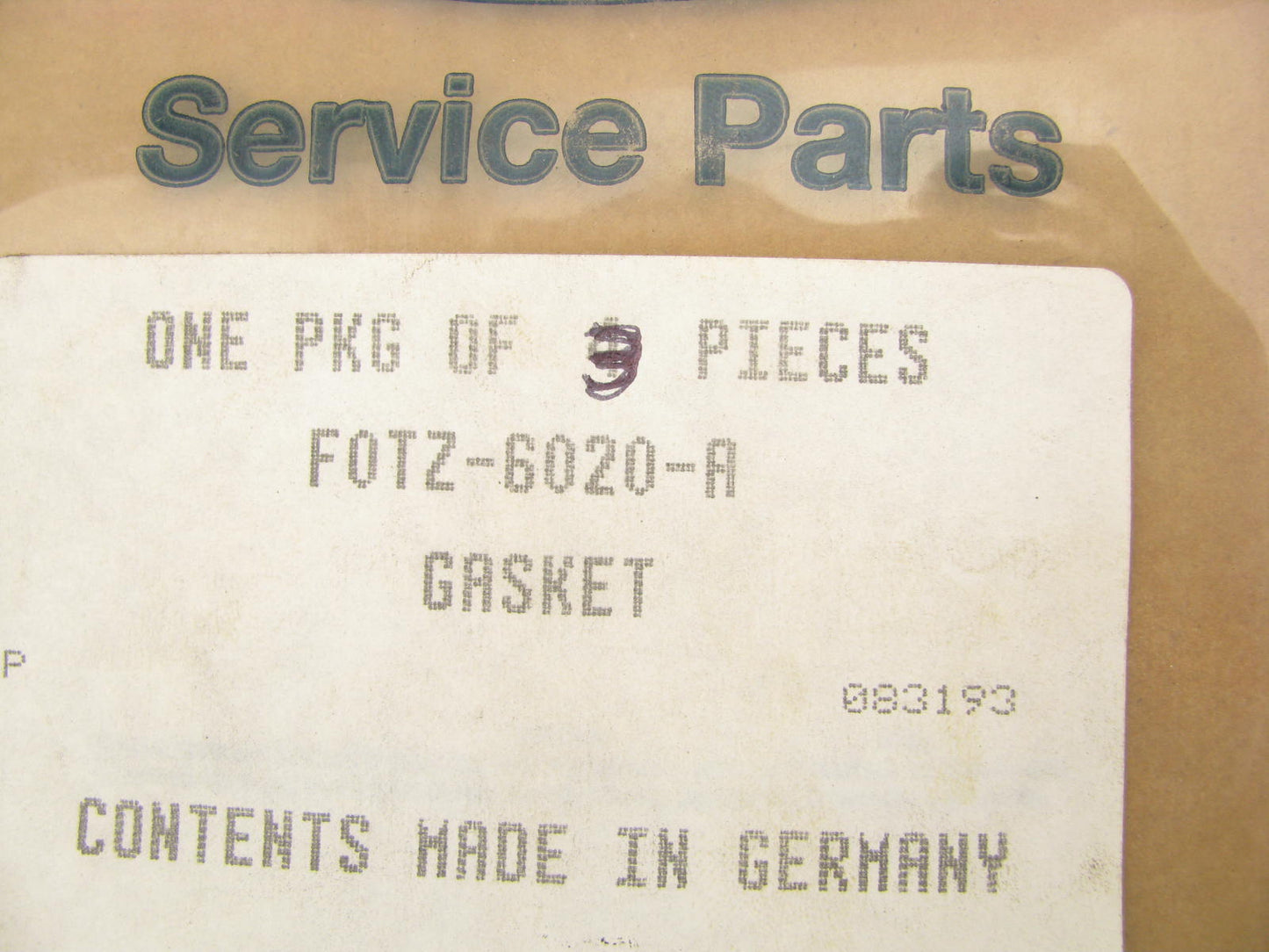 (3) NEW - OEM Ford F0TZ-6020-A Cylinder Front Cover Gaskets 1990-1997 4.0L