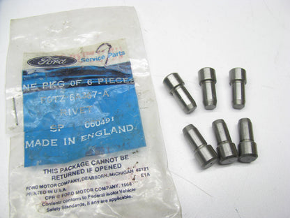 (6) NEW - OEM Ford F0TZ-6A367-A Engine Balance Plate Rivet 1990-97 4.0L-V6 OHV