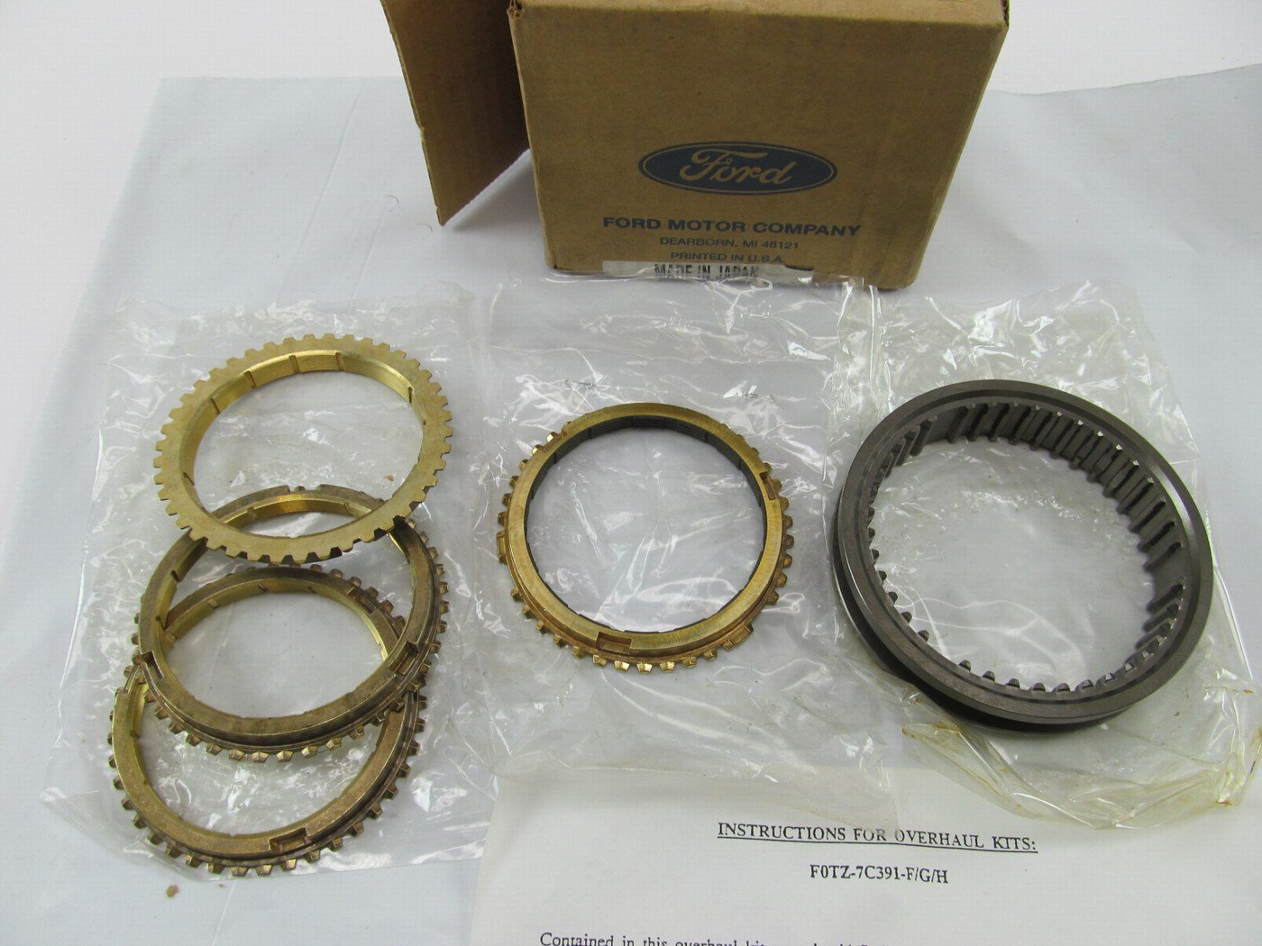 88-91 Ford Ranger,  88-90 Bronco II M5R1 Manual 5-speed Transmission Synchro Kit