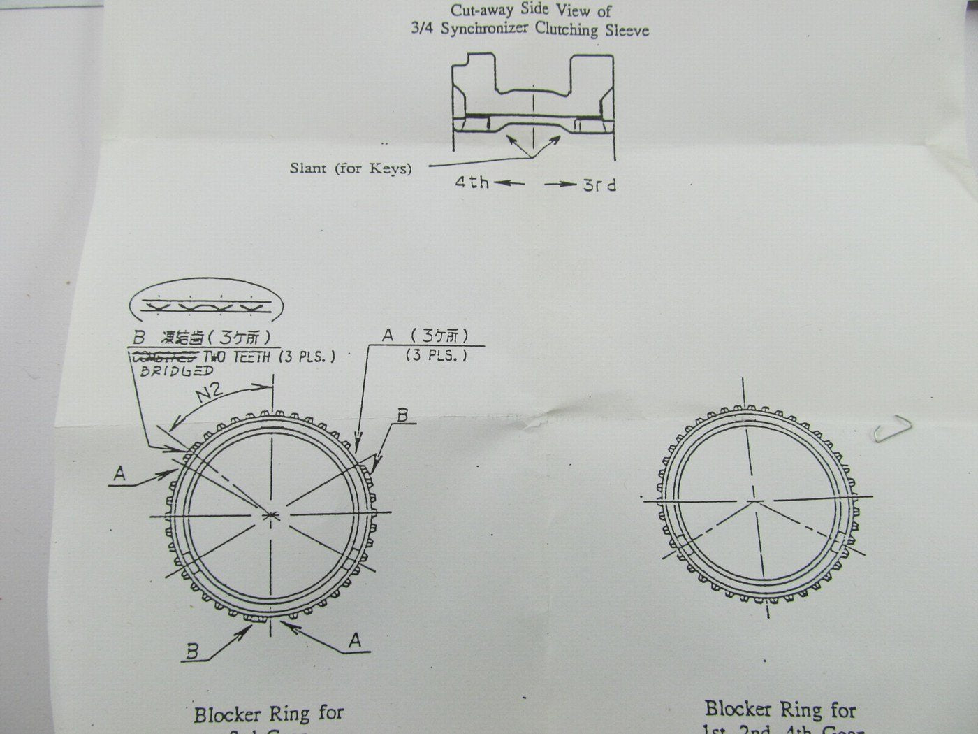 NOS 1988-1991 Ford M5R1 Manual Transmission Synchro Synchronizer Gear Repair Kit