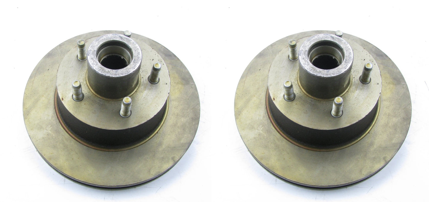 (x2) OEM Ford Front Rotor/Hub Assy. F0VY-2C202-A For 1990 Lincoln Town Car
