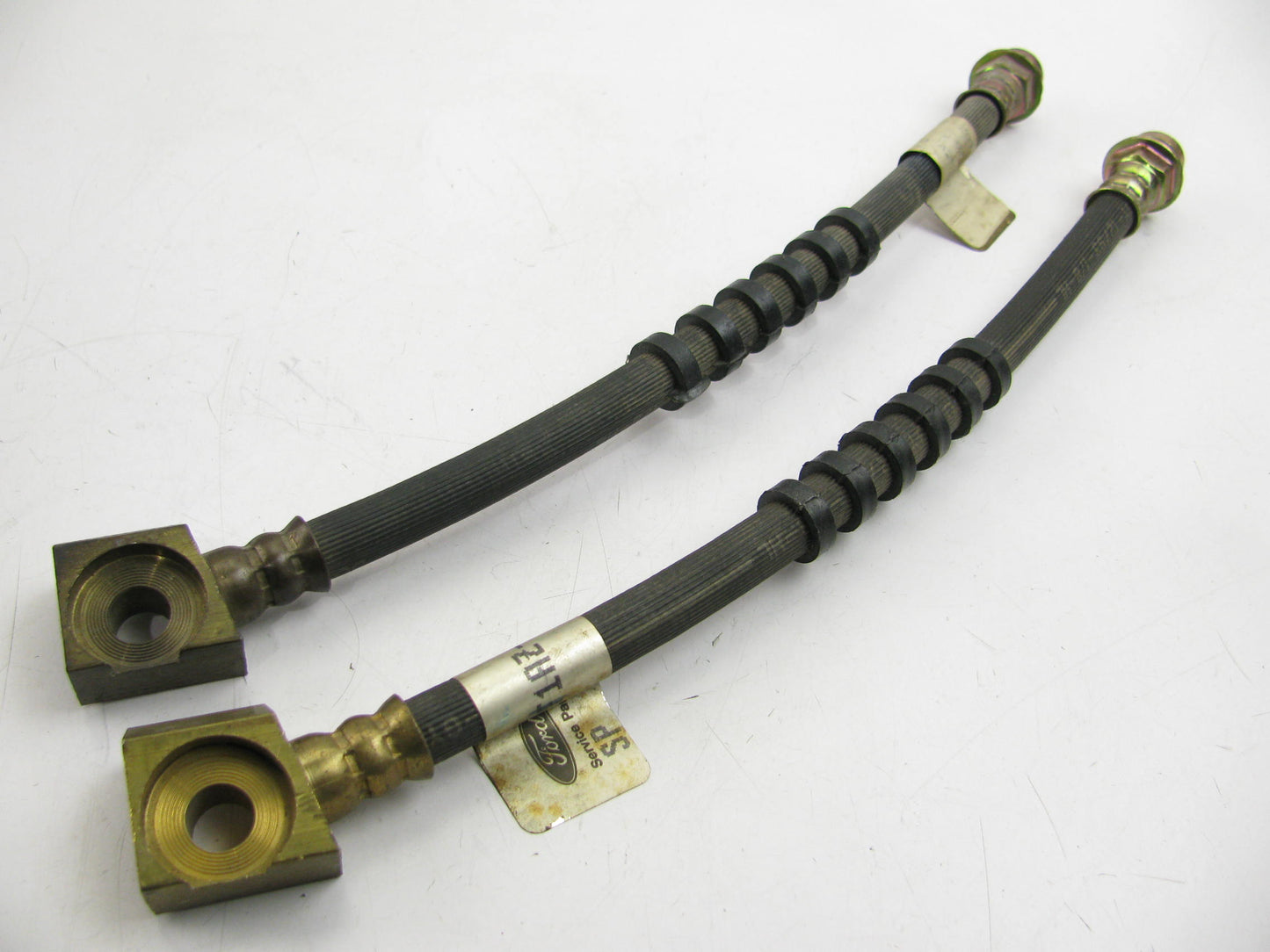 (2) OEM Ford F1AZ-2078-A Brake Hydraulic Hose - Front / Rear Left