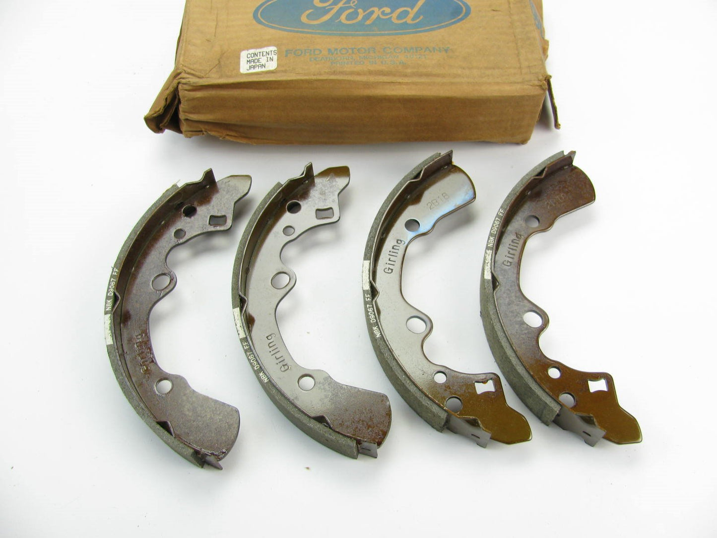 NEW - OEM Ford F1CZ-2200-C Rear Drum Brake Shoes For 1991-1992 Escort Tracer