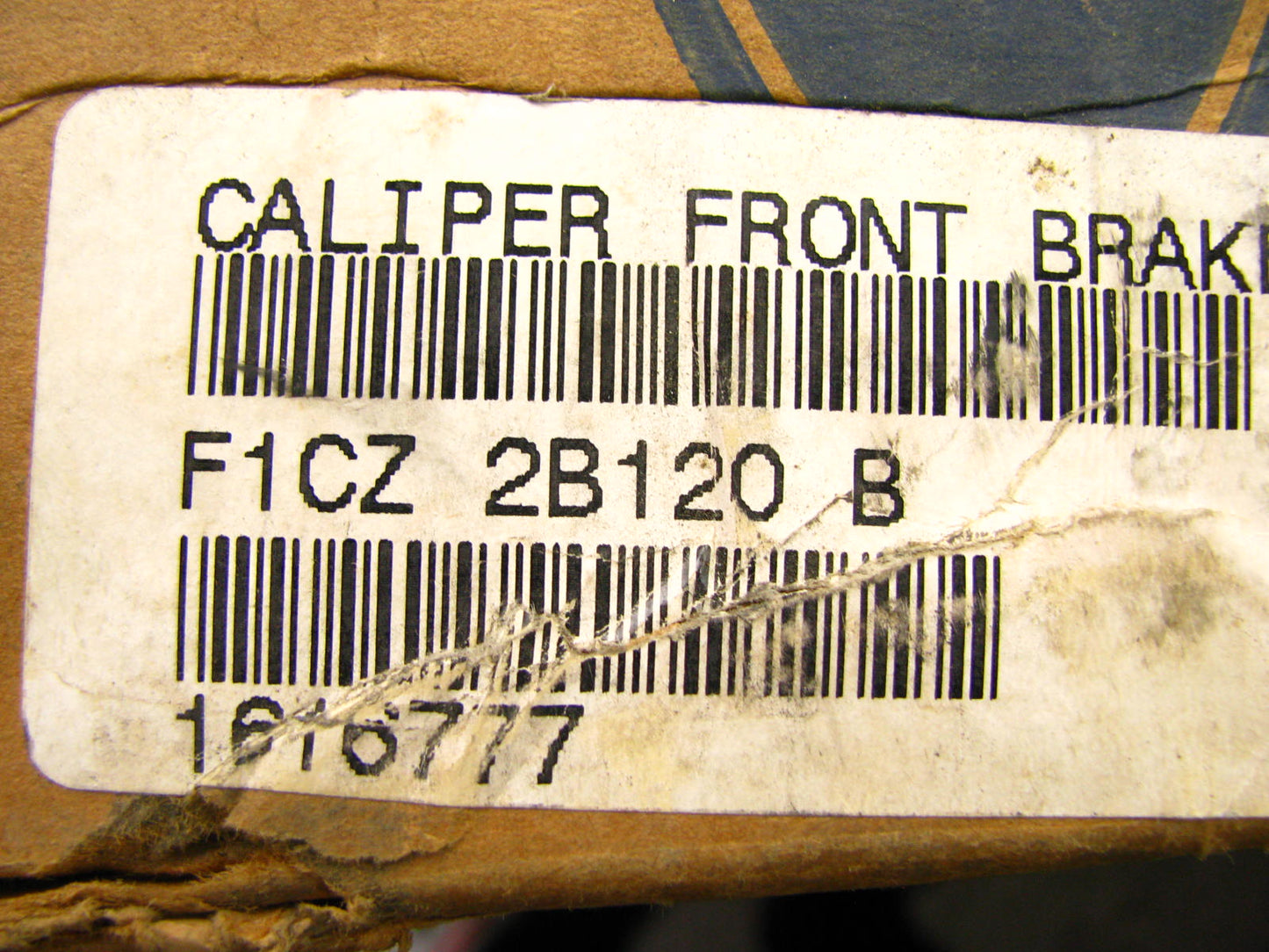New OEM Ford Front Right Disc Brake Caliper W/ Pads 91-92 Escort, Tracer 13'' Rim