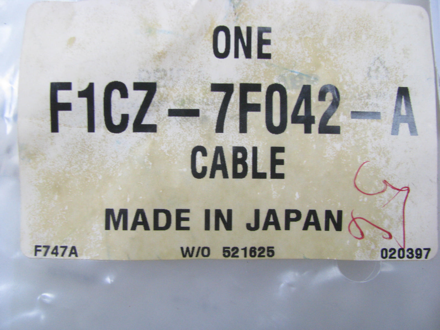 NEW - OEM Ford F1CZ-7F042-A Throttle Valve Control Cable 91-96 Escort 1.8L 4EAT