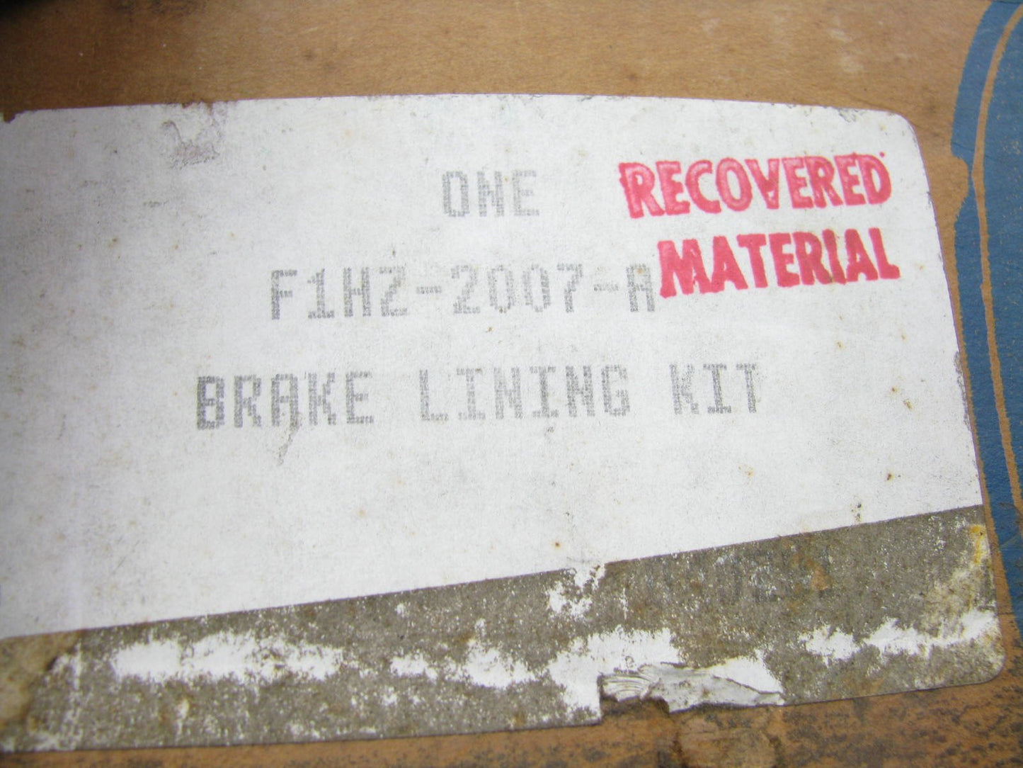 NOS Genuine OEM Ford HD Truck F1HZ-2007-A Brake Shoe Lining Kit - Bendix 15''x4''