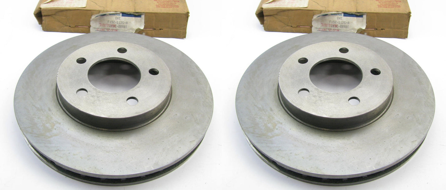 (x2) NOS OEM Ford Front Disc Brake Rotors F1SZ-1125-A