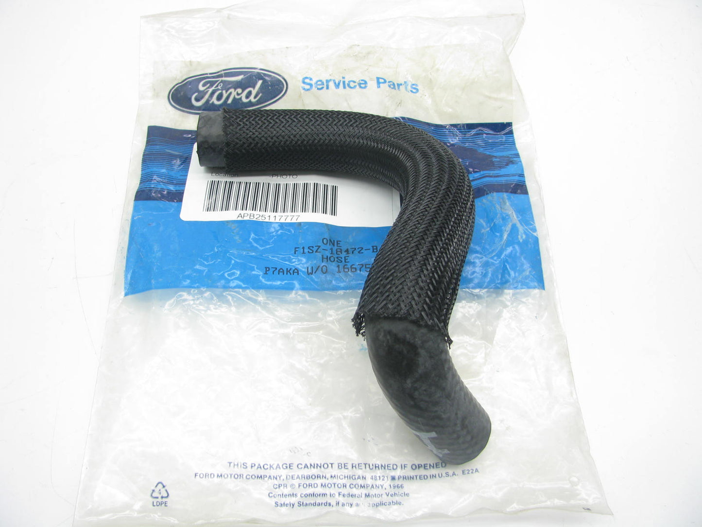Ford OEM F1SZ-18472-B HVAC Molded Heater Hose 1991-1993 Thunderbird Cougar 5.0L