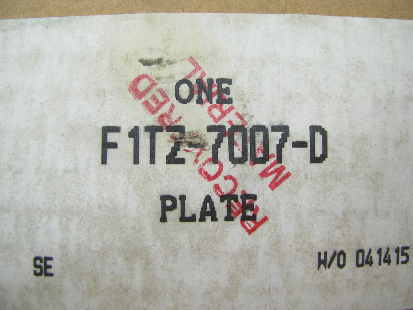 NOS Engine Block Separator Plate M5R2 5-speed Manual Trans OEM Ford F1TZ-7007-D