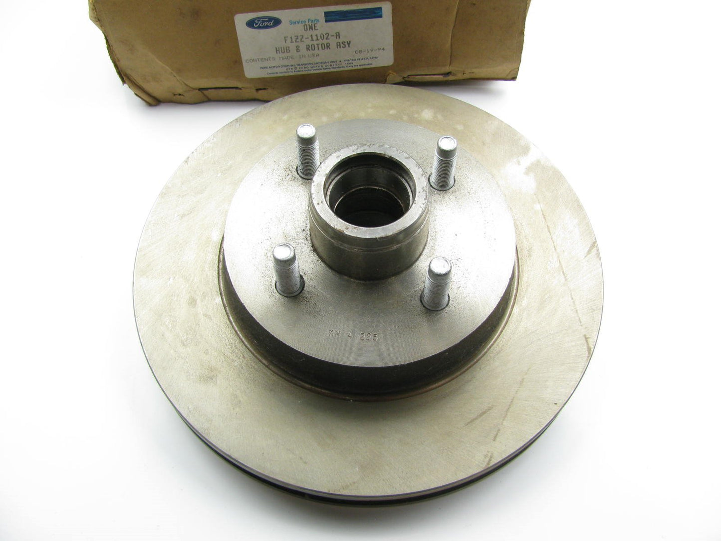OEM Ford F1ZZ-1102-A Front Brake Rotor And Hub For 1987-1993 Ford Mustang 4-lug