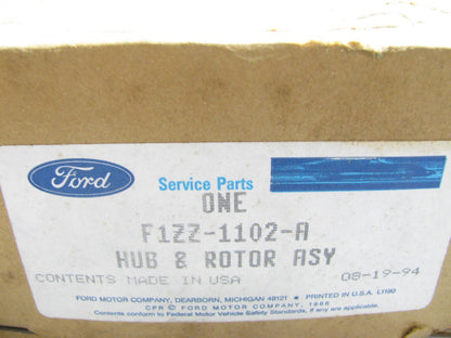 OEM Ford F1ZZ-1102-A Front Brake Rotor And Hub For 1987-1993 Ford Mustang 4-lug