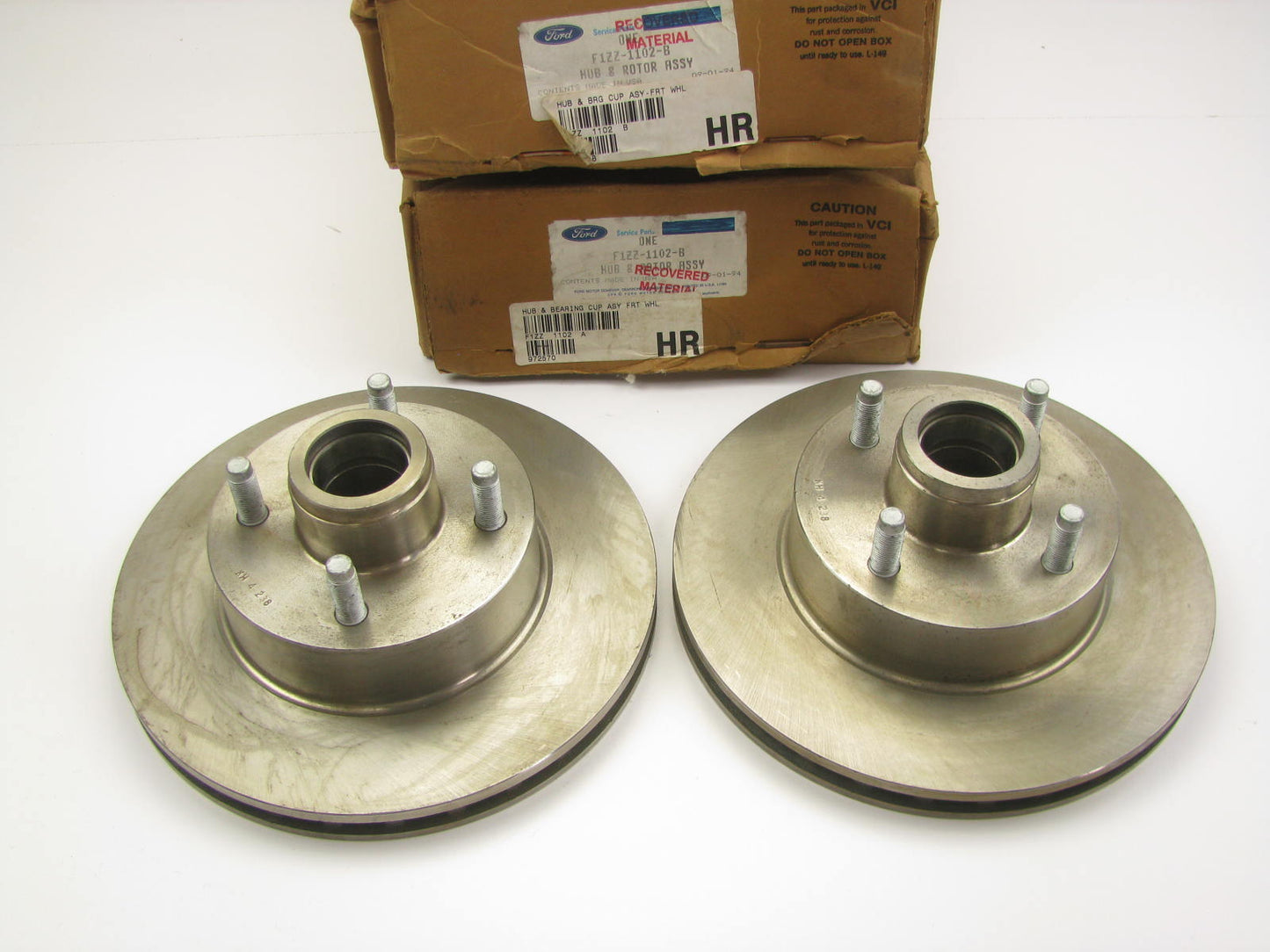 (2) NEW - OEM Ford F1ZZ-1102-B Disc Brake Rotor And Hub Assembly - Front