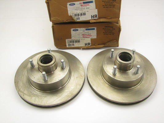(2) NEW - OEM Ford F1ZZ-1102-B Disc Brake Rotor And Hub Assembly - Front