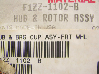 (2) NEW - OEM Ford F1ZZ-1102-B Disc Brake Rotor And Hub Assembly - Front