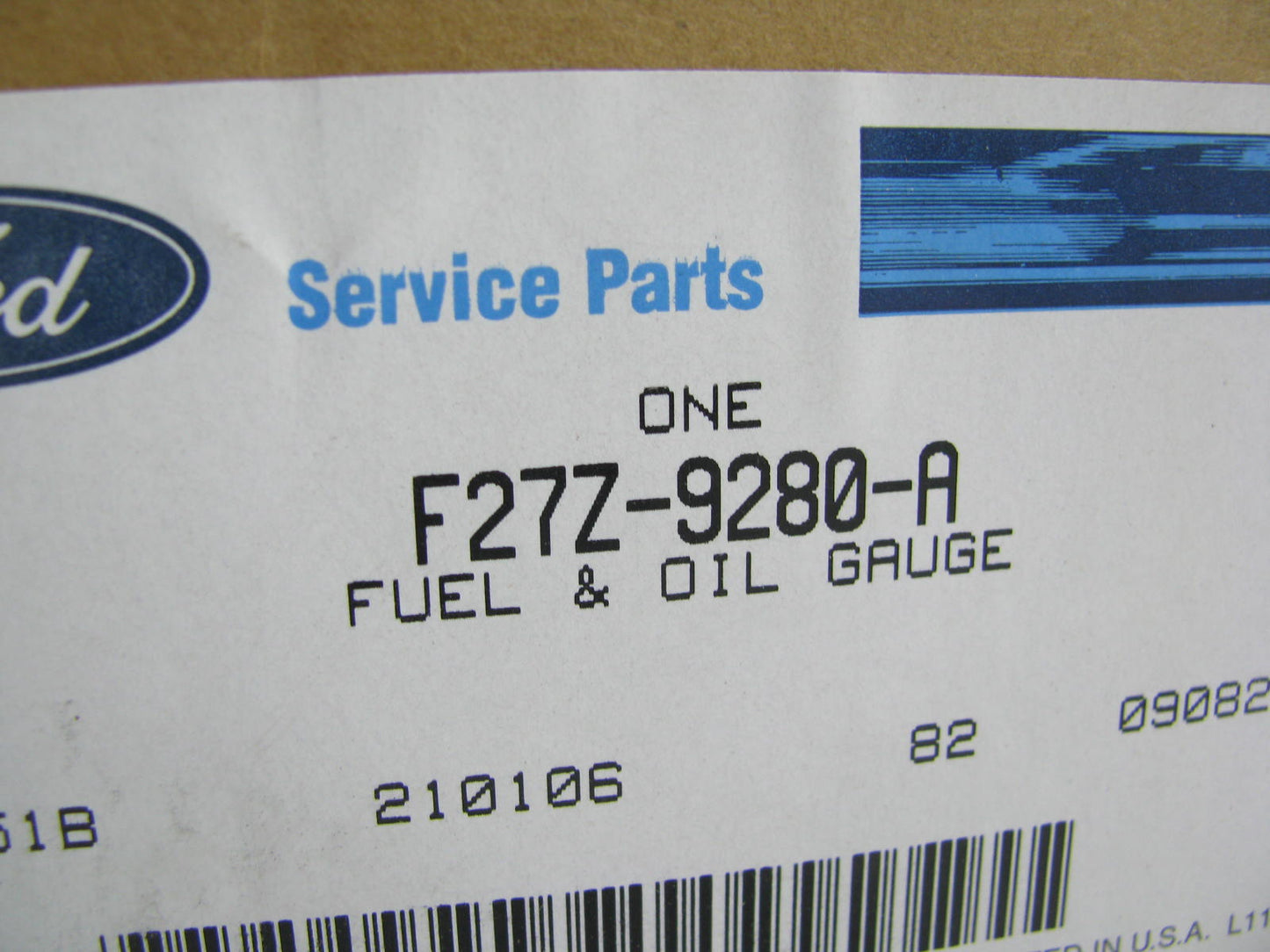 NEW - OEM F27Z-9280-A Fuel Level / Oil Pressure Gauge 1992 Ford Ranger W/O TACH