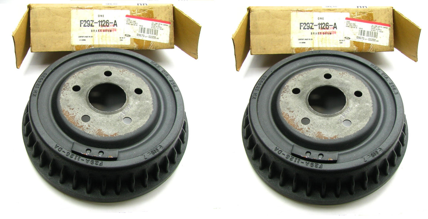 (2) NEW OEM Ford F29Z-1126-A Rear Brake Drums - 1992-1997 Ford Aerostar