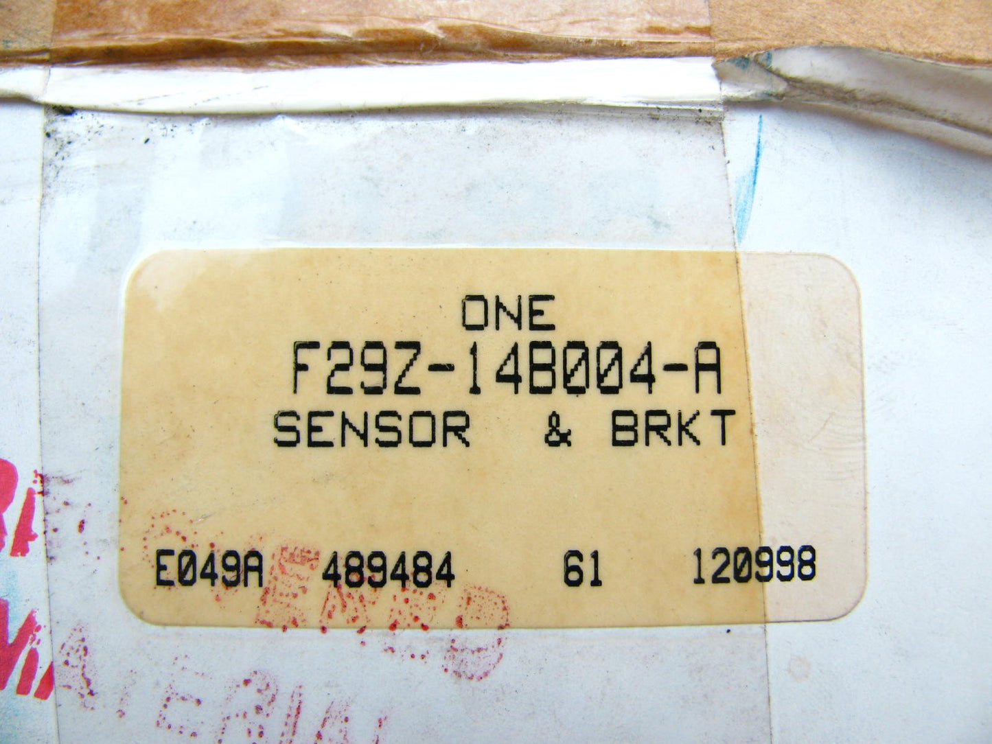 NOS 1992-1994 Ford Aerostar FRONT RIGHT SRS Crash Sensor OEM F29Z-14B004-A