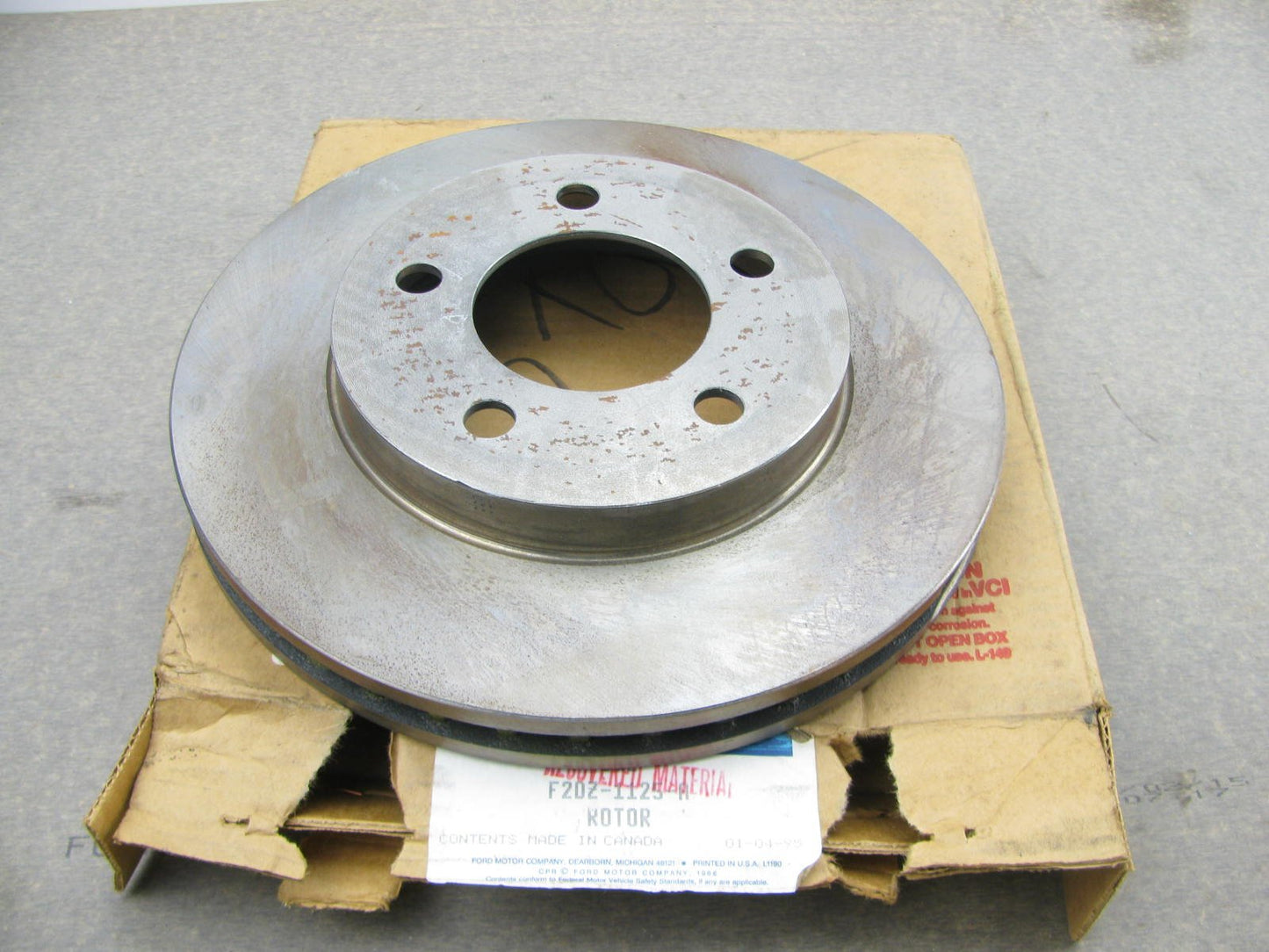 New OEM Genuine Ford F2DZ-1125-A Front Disc Brake Rotor Minor Surface Rust