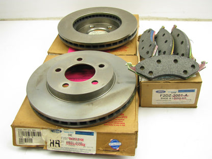 NEW GENUINE OEM Ford FRONT Brake Pads & Rotors Set Kit - 1986-1993 Taurus Sable