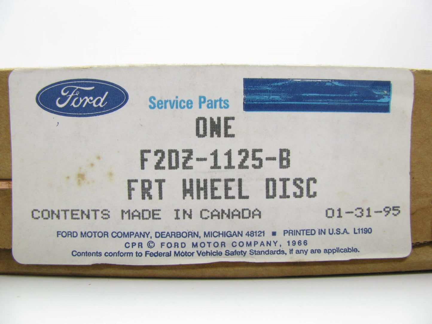 NEW OEM Ford F2DZ-1125-B FRONT Disc Brake Rotor 1991-1993 Taurus, Sable