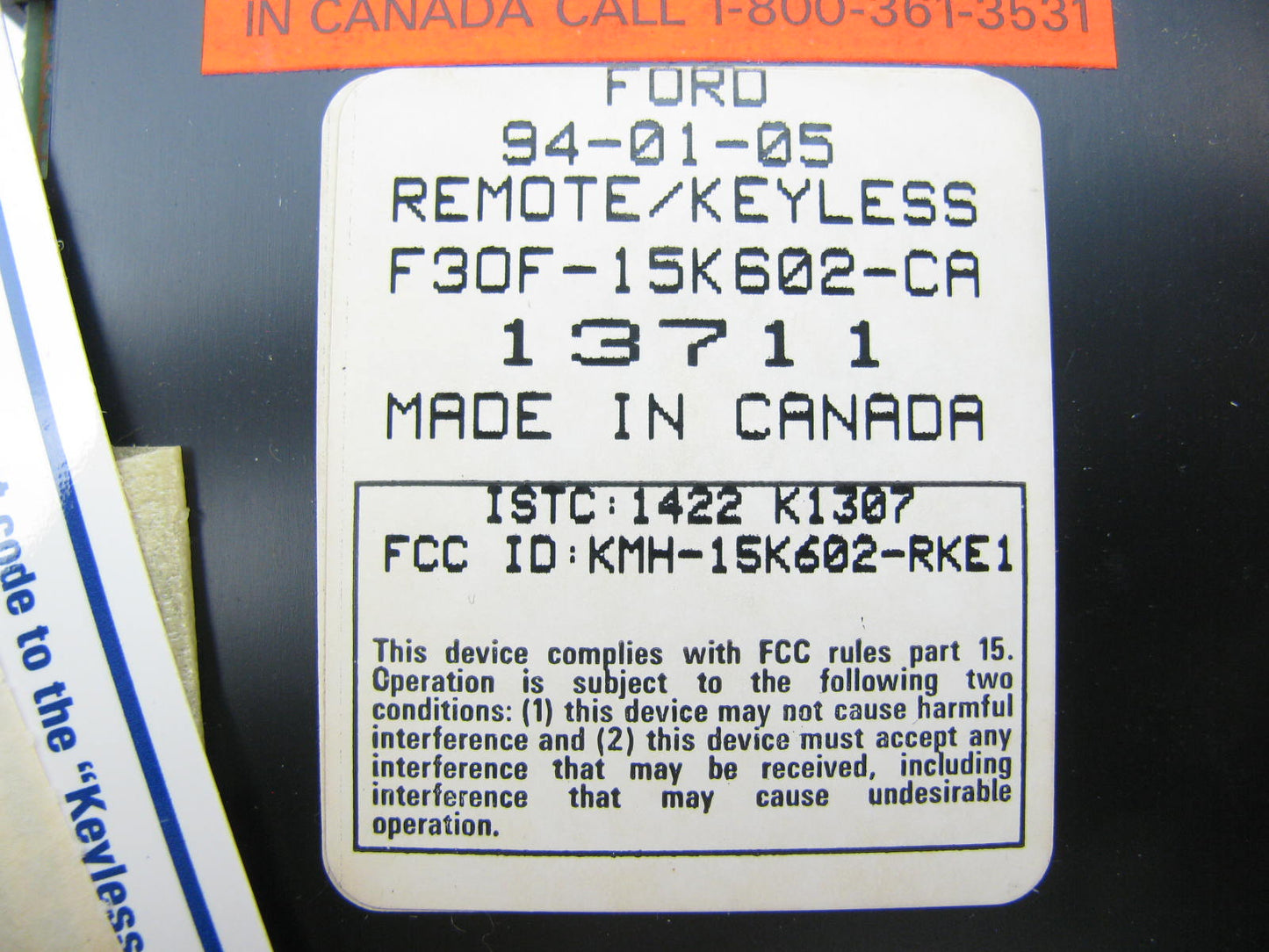 NOS 1992 Lincoln Continental Alarm / Lock System Remote Body Control Module BCM