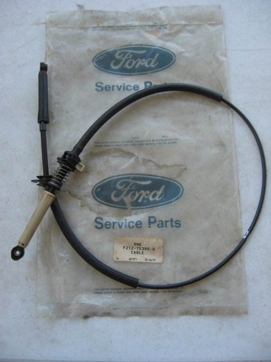 NEW - OEM Ford F2TZ-7E395-D Automatic Transmission Shift Cable, AOD