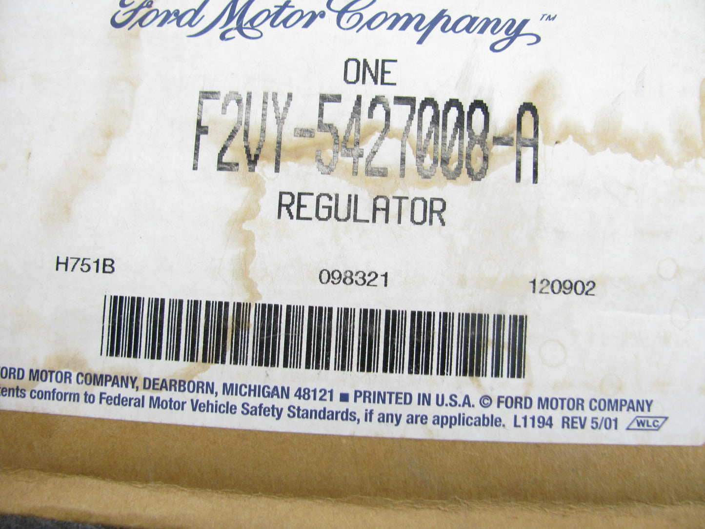 NEW - OEM Ford F2VY-5427008-A Rear Right Window Regulator 90-93 Lincoln Town Car