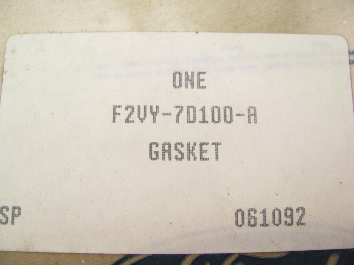 Ford F2VY-7D100-A Valve Body To Spacer Plate Gasket 1992-1995 AODE 4R70W