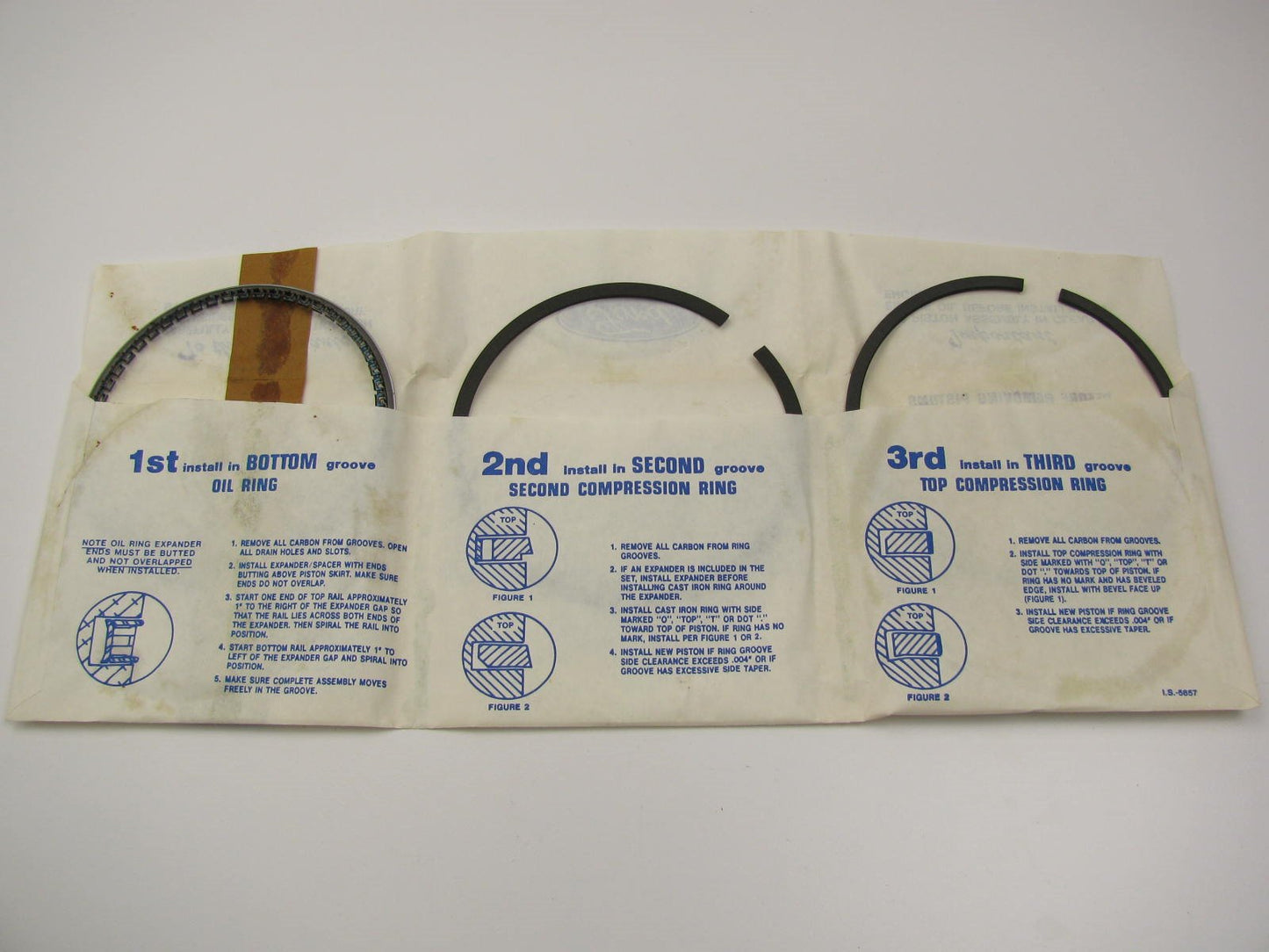 NEW - OEM Ford F2ZZ-6148-B Partial Piston Ring Set 1986-2001 302 5.0L .020''