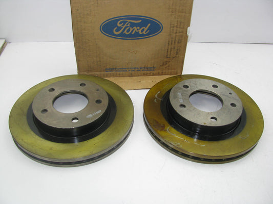 (2) NEW - OEM Ford F32Z-1125-A Front Disc Brake Rotor For 1993-1997 Probe PAIR