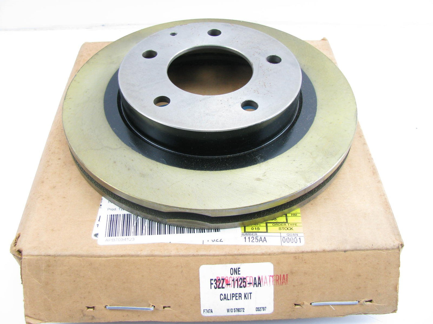 (1) NEW GENUINE OEM Ford F32Z-1125-AA Front Disc Brake Rotor