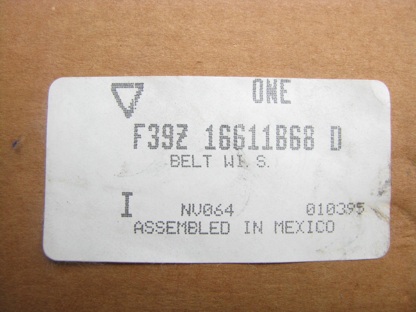 NEW GENUINE 3rd Row Seat Belt Rear Right Passenger Side - 1992-1995 AEROSTAR