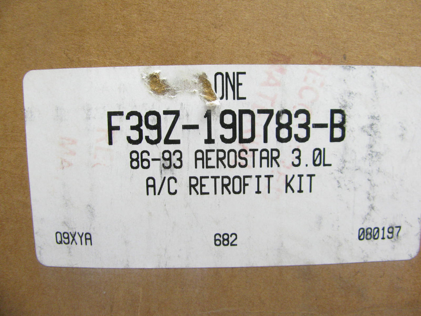 NEW - OEM Ford F39Z-19D783-B A/C Retrofit Kit 1986-1993 Ford Aerostar 3.0L