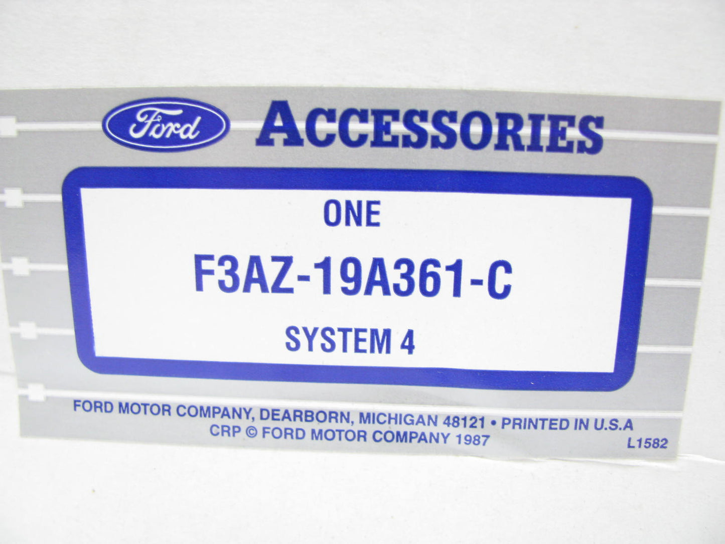 NEW - OEM Ford F3AZ-19A361-C-WOHORN Remote Car Alarm System - COMES W/O HORN