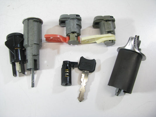 GENUINE FORD Ignition Door Trunk Glove Box Lock Set W/ Keys F3AZ-5422050-C