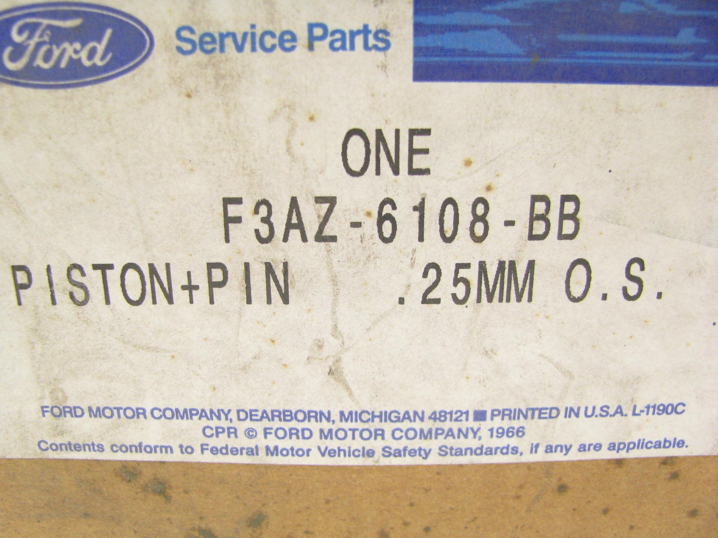 NEW - OEM Ford F3AZ-6108-BB Engine Piston .25mm 1992-1993 4.6L-V8 SOHC